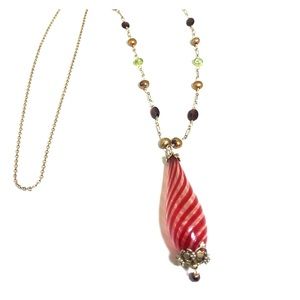 Handblown Glass 32” Long Necklace